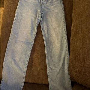 Levi’s ribcage full length tango light jeans 26